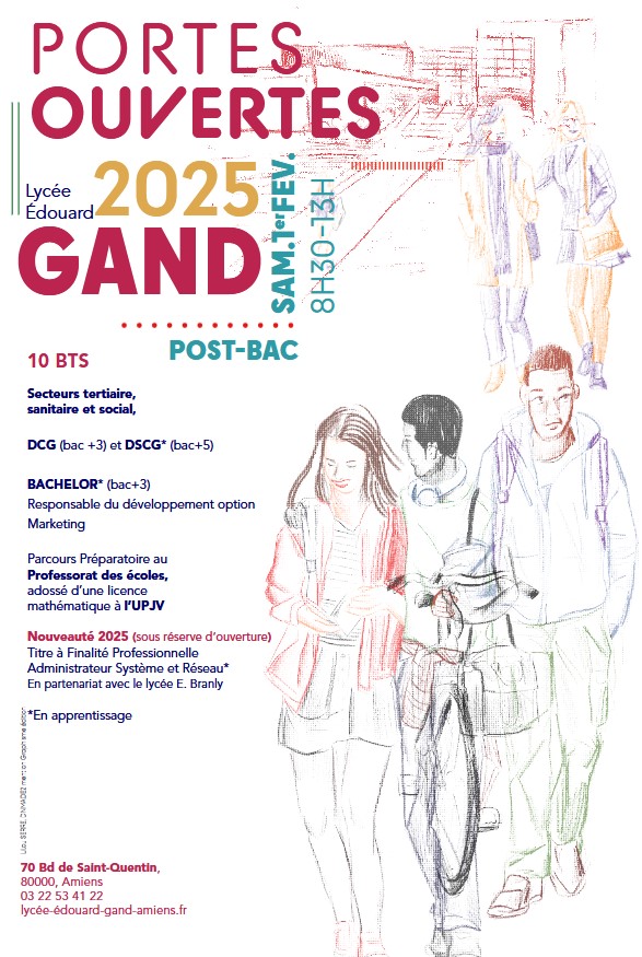 Affiche Gand post bac 1er février 2025